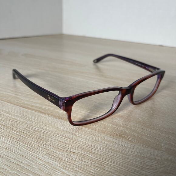 Ray-Ban RB5187 2442 Tortoise Shell Red Purple Eyeglasses 52-16-140 FRAMES ONLY - Picture 1 of 8